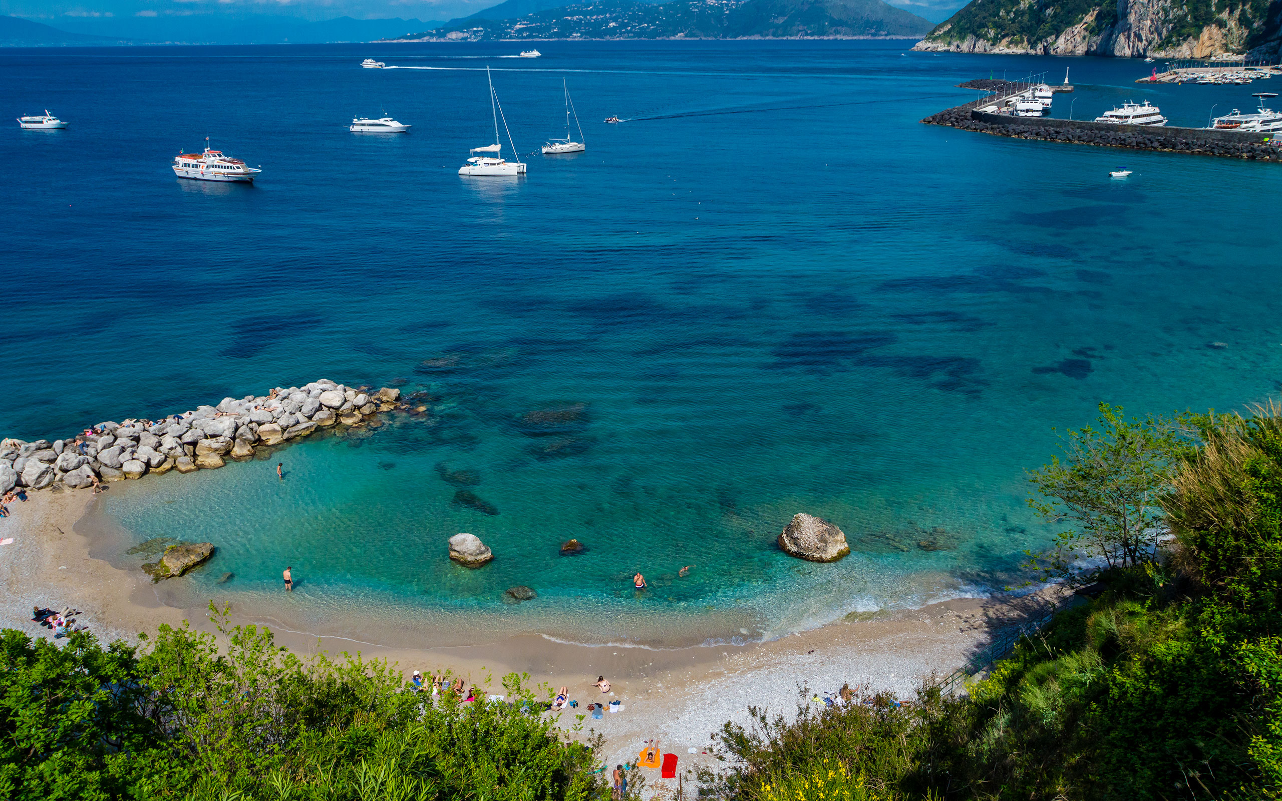 Beaches close to Naples, Italy